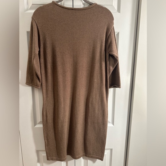 J Jill Pure Jill Cotton Cashmere Blend Knit Pullover Sweater Dress Lght Brown XS - Picture 6 of 9
